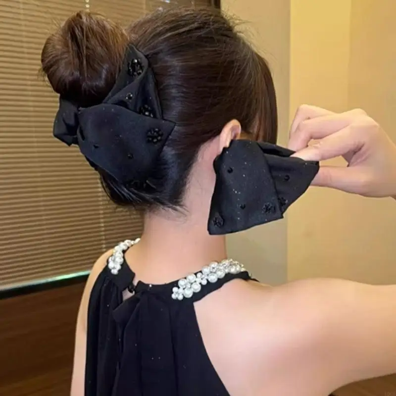 Elegant Bowknot Hair Claw Clip Nonslip Strong Hold Hair Clip for Women Teens 