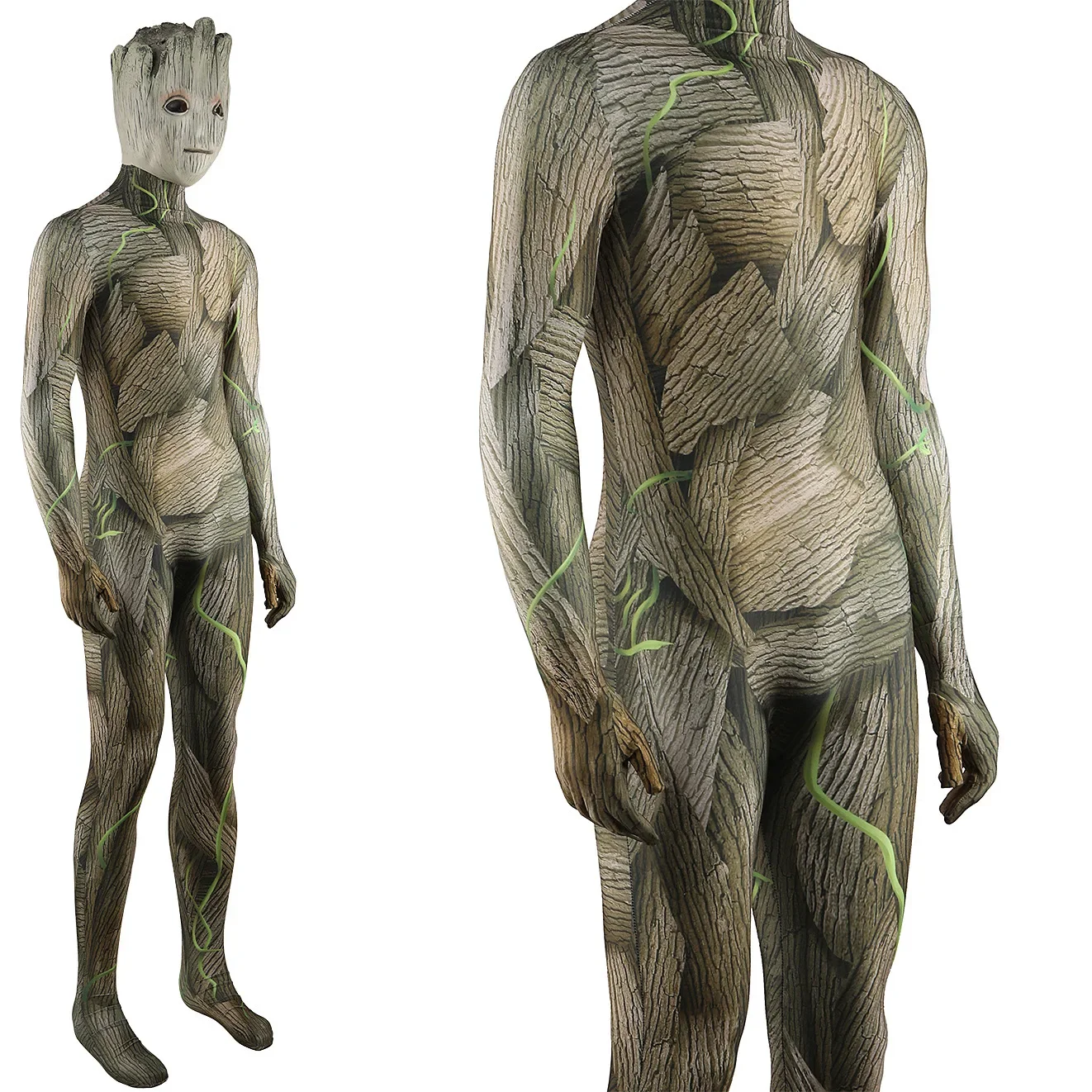 Guardians of the Groot Galaxy Cosplay Costume Superhero Spandex Zentai Suits Groot Bodysuit Jumpsuit Halloween Costume Adult Kid