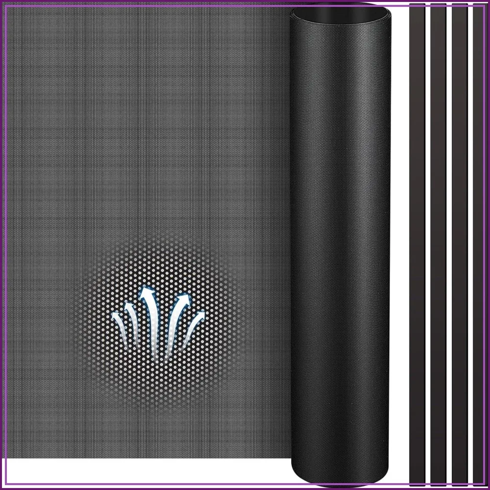 

1000x300mm PC Case Dust Filter, 0.5mm High Airflow Mesh with 4 Magnetic Strips, Black