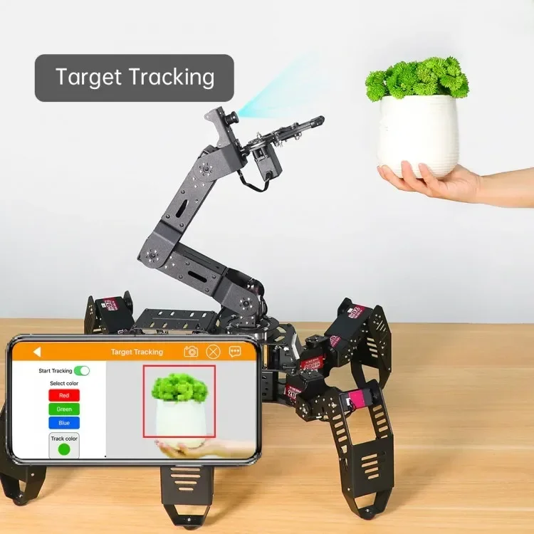 SpiderPi Pro Hexapod Smart with AI Arm Powered by Board for Raspberry Pi 4GB