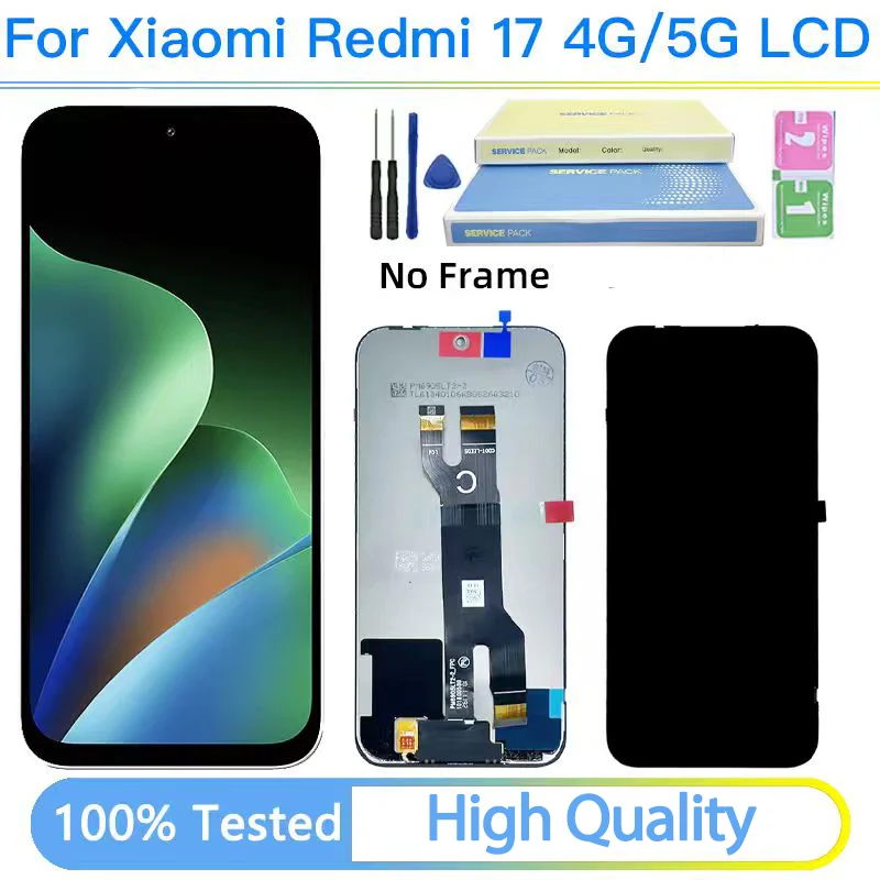 100% Tested For Xiaomi Redmi 17 4G LCD Display Touch Screen Digitizer Assembly For Redmi 17 5G LCD Replacement