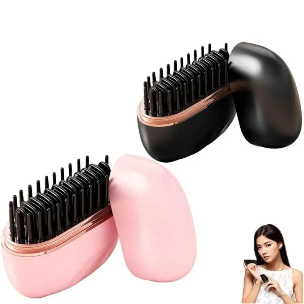 

Mini Electric Heating Hair Straightener Brush Portable Hairdressing Tool Cordless Hair Straightener Comb Rechargeable