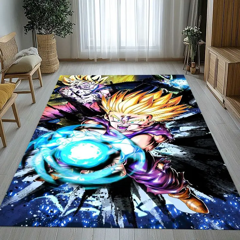 Goku D-Dragon Ball Anime Super Saiyan Non-Slip Large Area Rug for Living Room,Bedroom Playroom Carpet Mat for Sofa,Home Decor