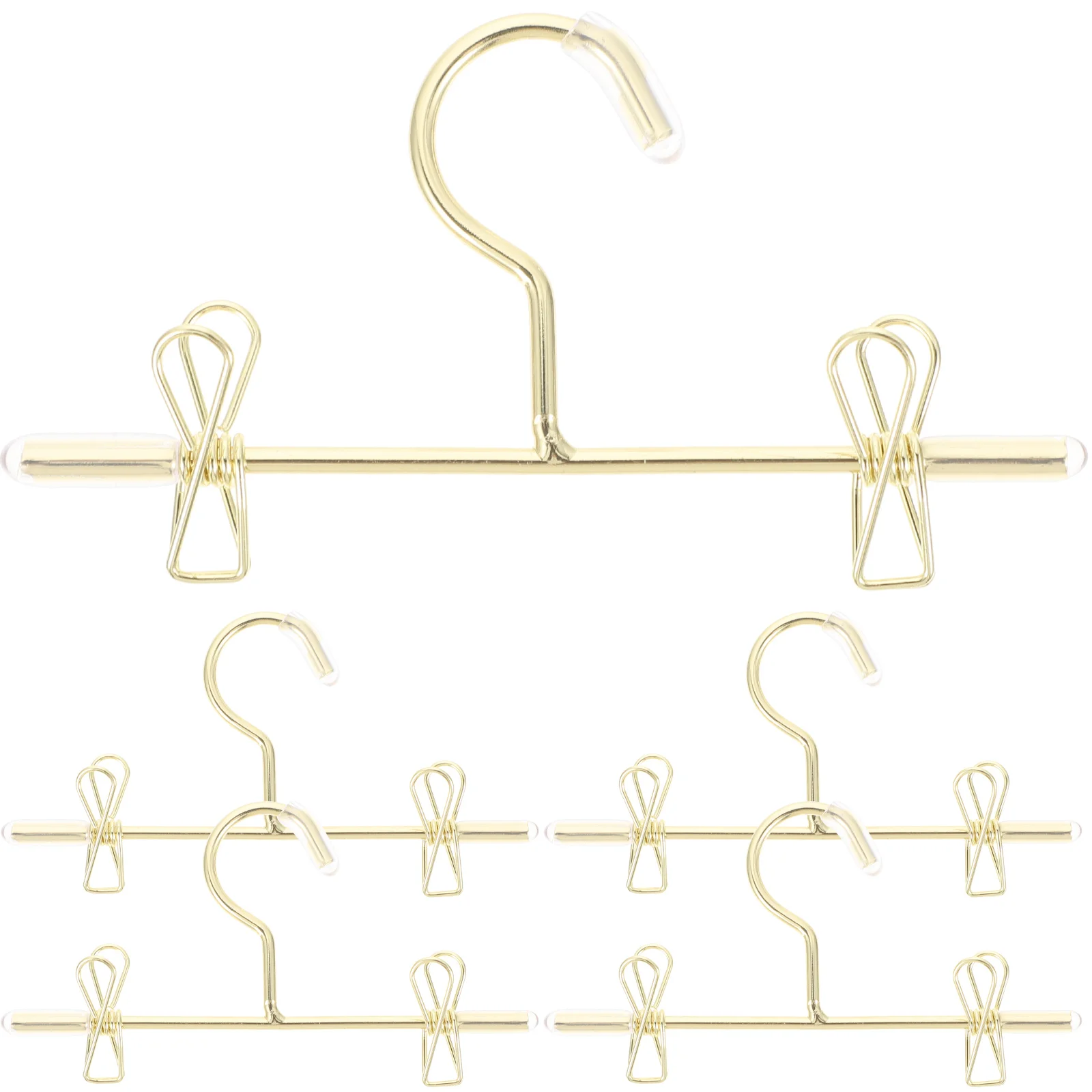 5 Pcs Toy House Hanger Mini Supplies Garment Hangers Decorations Dress Hanging Racks Golden Clothing Baby
