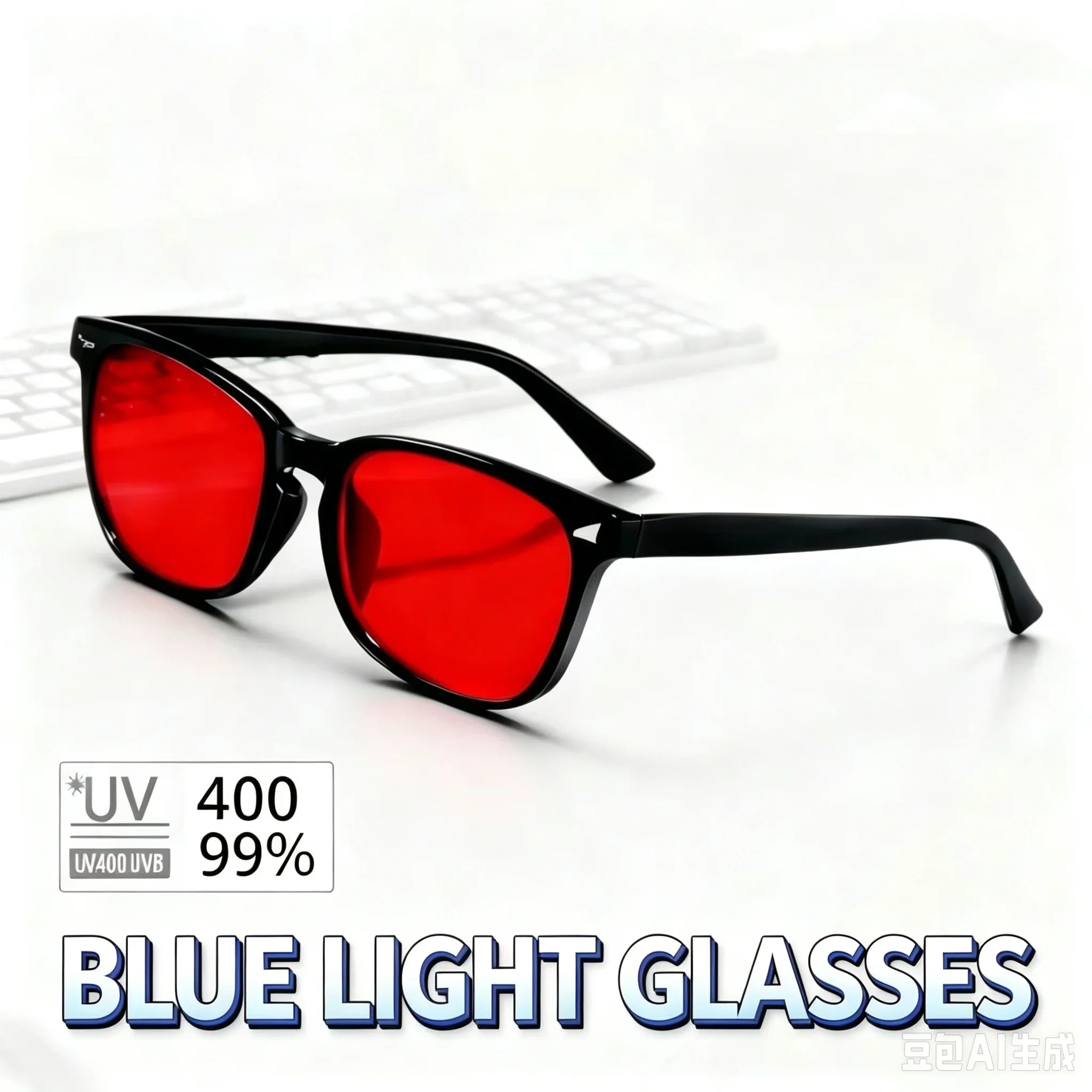 Anti Blue Light Sunglasses Better Sleep Red Lens Bluelight Blocking Glasses for Men Women Anti Eye Strain for Computer Game