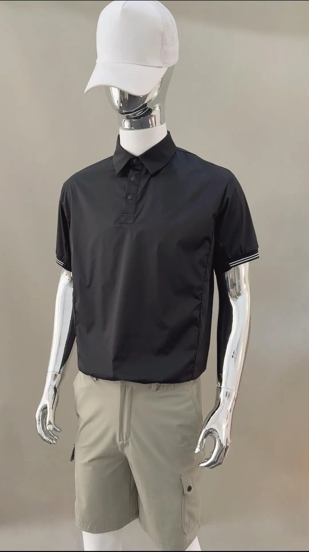 Summer Men Lapel Collar Mesh Quick Dry Tees 2026 New Loose Half Sleeve Casual Outdoor Breathable Male Tops Apparel