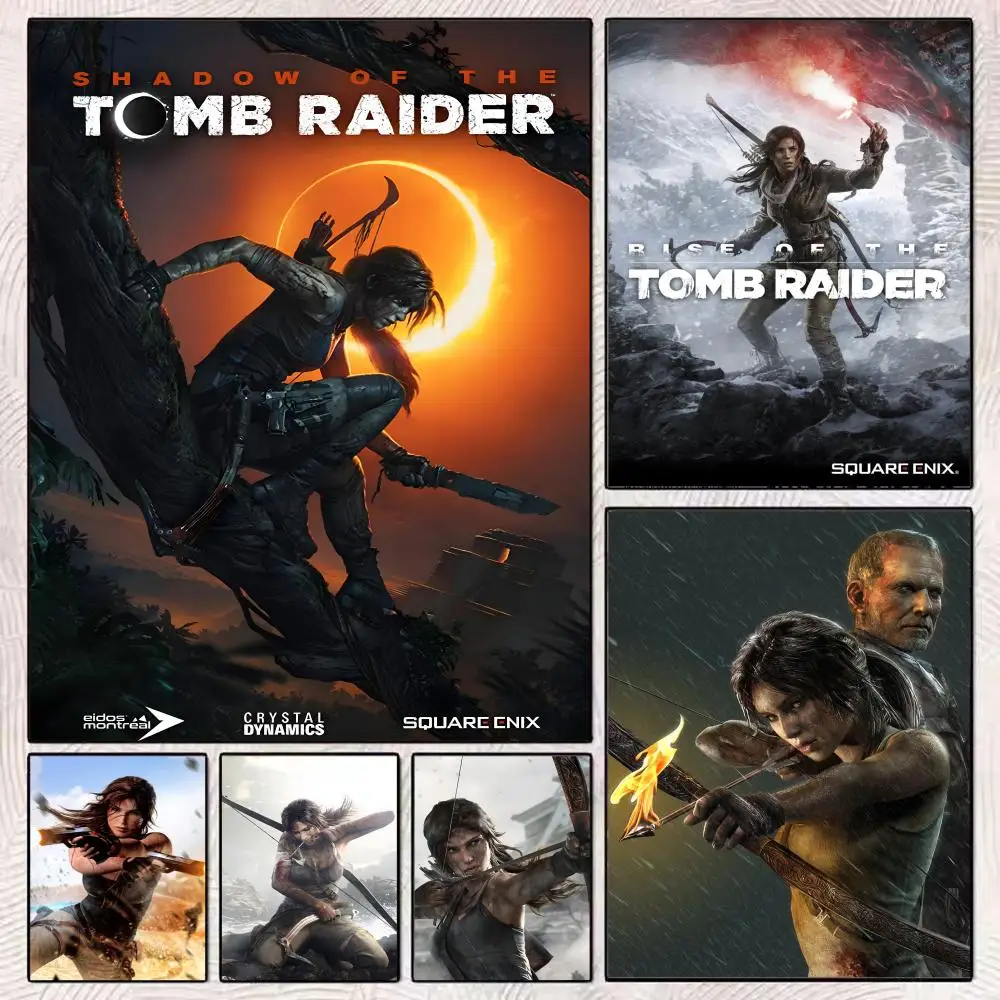 Hot Game T-Tomb Raider Poster HD Art Mural Wallart Poster for Home Room Decoration DIY Vintage Print Decor