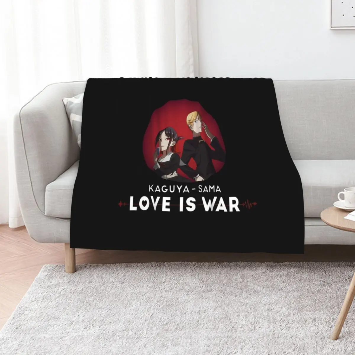 Kaguya Shinomiya x Miyuki Shirogane Throw Blanket manga Sofas Camping Tourist Travel Summer Blankets