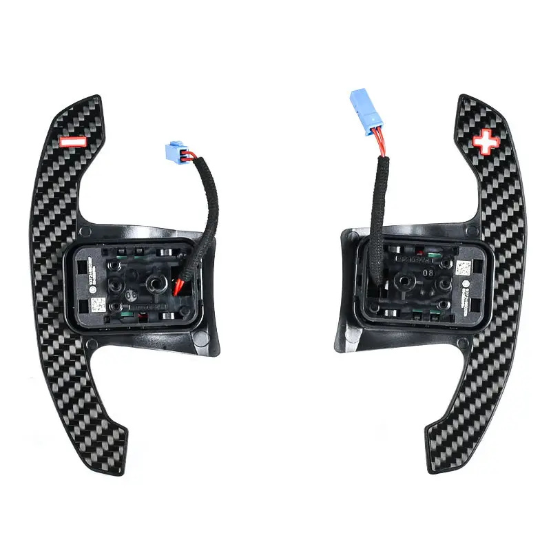 QSF Carbon Paddle Shifters For  2 3 4 5 6 7 8Series G20 G29 G30 G01 G05 G07 G11 F30 Car Steering wheel shift paddles extended