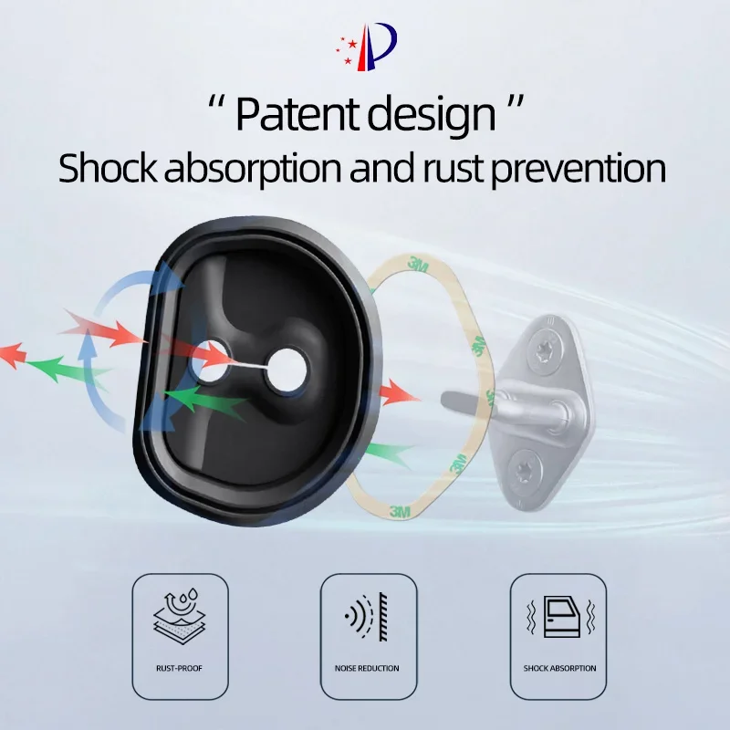 Door Lock Cover Applicable To ZEEKR 001 009, Silicone Rust-proof Mute Protector, Shock Absorption