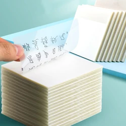 50 sheets Creative Transparent Memo Pad Posted It Sticky Notes Planner Sticker Notepad for School Supplies Students Stationery