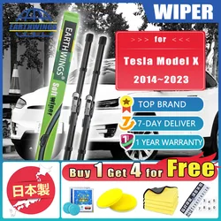 For Tesla Model X 2015~2023 2017 2018 2019 2020 2021 Front Rear Windshield Wiper Blades Rubber Accessories Protective Cleaning