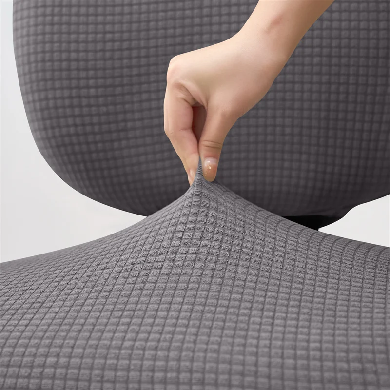2 teile/satz Wasser Abweisend Büro Stuhl Abdeckung Polar Fleece Stretch Computer Stuhl Schonbezüge Rotierenden Gaming Sitz Abdeckung Schutz – Detail 4