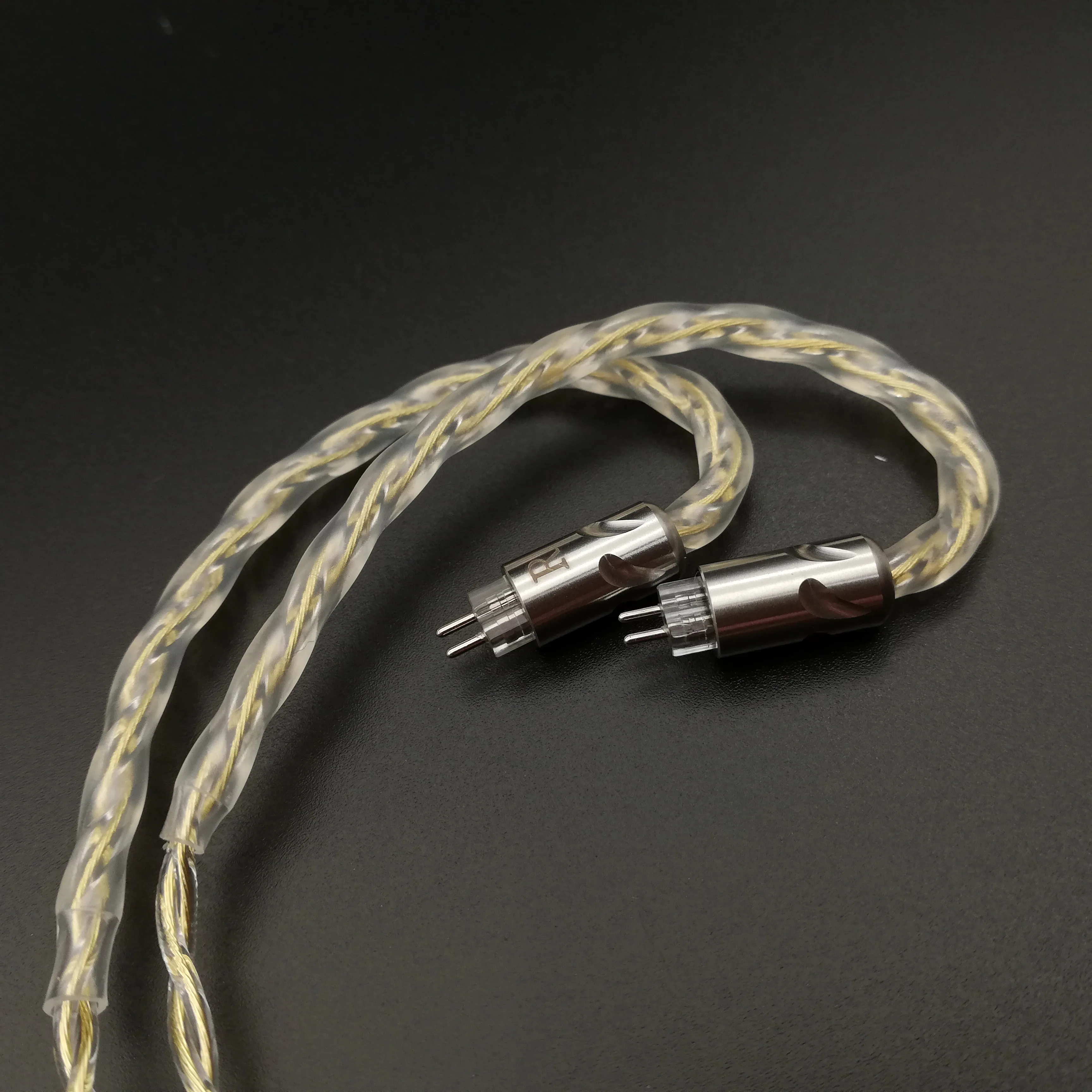 HiClass-Cable chapado en oro de 4 núcleos 6N, de alta calidad, 2Pin 0,78 QDC MMCX, 2,5/3,5/4,4 Iem