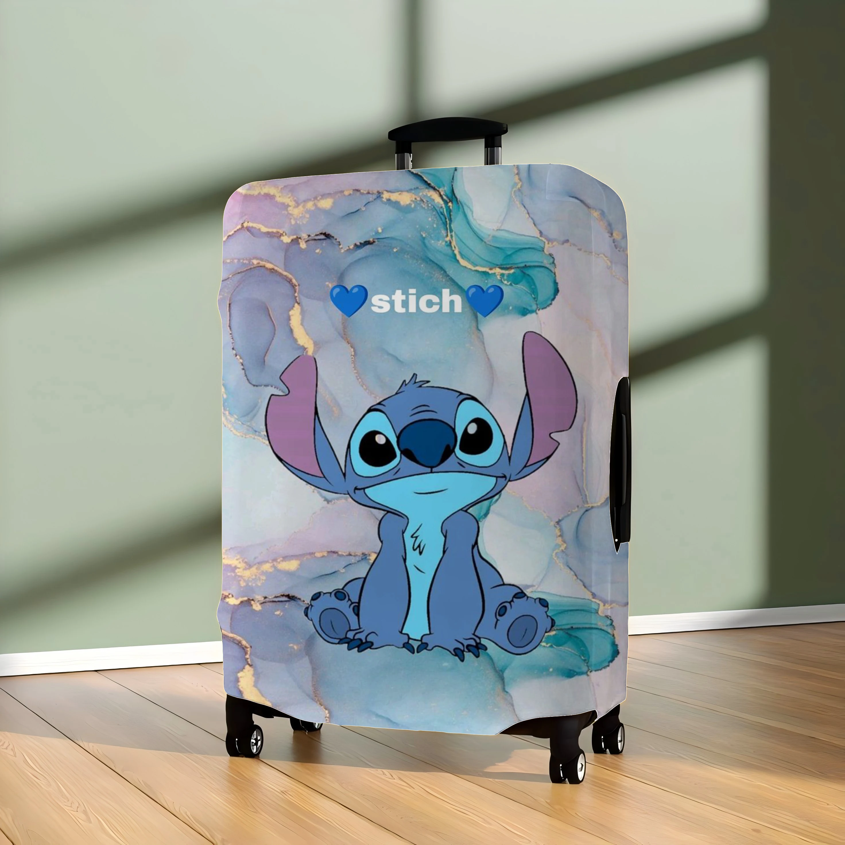Disney-Juste de valise trempée Stitch Trolley Case, housses de bagage, sac de rangement, protecteur de voyage, accessoires de voyage