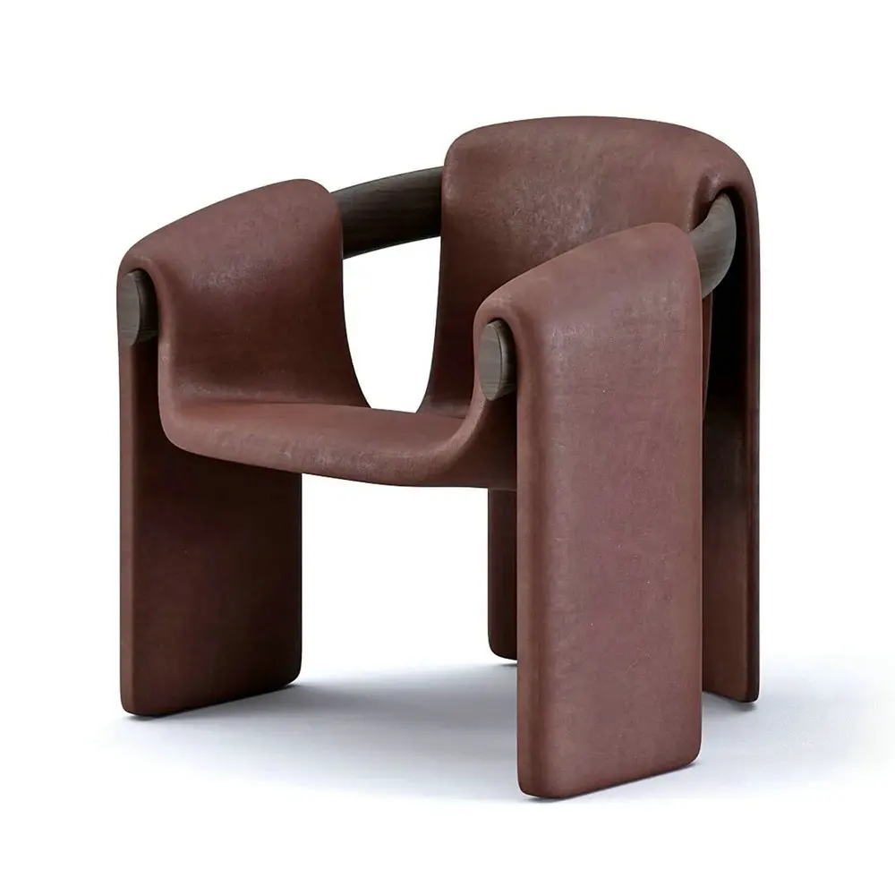 

Элегантное деревянное кресло-шезлонг Surrey для гостиной, эргономичное кресло с бархатной обивкой для отелей и апартаментов