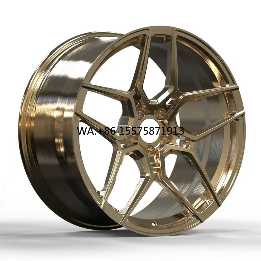 

For Forged Aluminum Chrome Wheels 5x112 PCD Five Spoke Deep Concave OEM Custom Fit 17-22 Inch