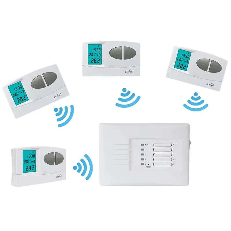 Anti- Flam ABS Wireless Multi Zone Radiant Electric Heater Floor Heating Room Thermostat