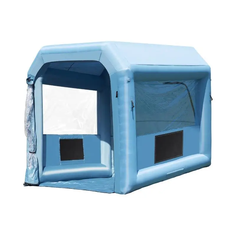 

Portable Spraying Station 10x8x8ft For Motorcycle Bicycle Furniture, High Power Blower Filtration System Transportable Painting Shelter