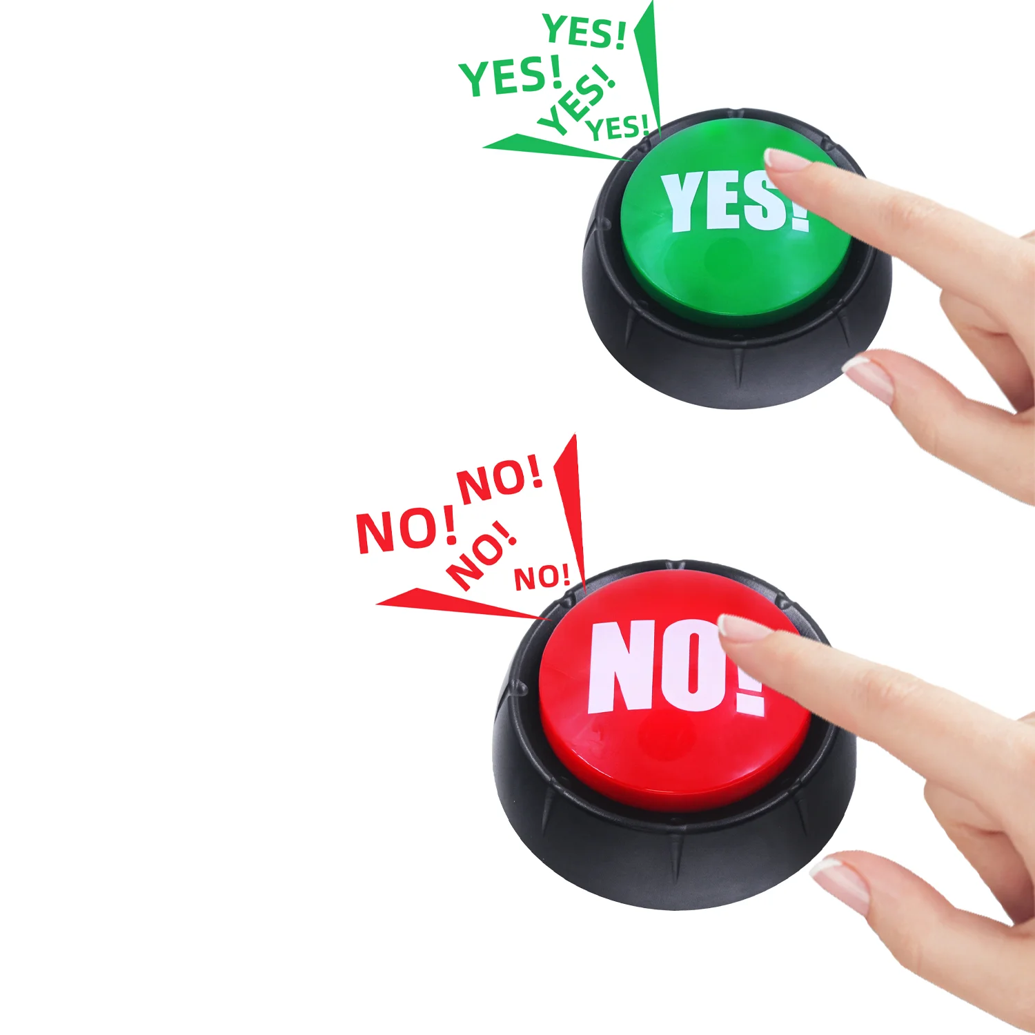 

Voice YES NO Squeezing Button Speaker Game Competition Answer Press Funny Voice Toy