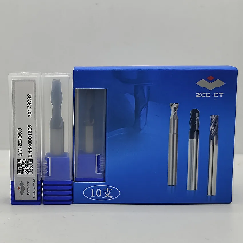 GM-2E-D5.0 ZCC.CT GM-2E Two edge straight shank flat end milling cutter Φ5.0*6*13*50 2T Flat End Mills 2 Flutes Flat End Mills