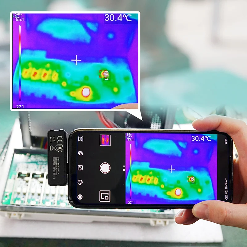 UNI-T UTi120 Mobile UTi120MS Thermal Camera for iPhone iOS & Android Thermal Imager 120X90 Infrared Image Thermographic Camera view 6