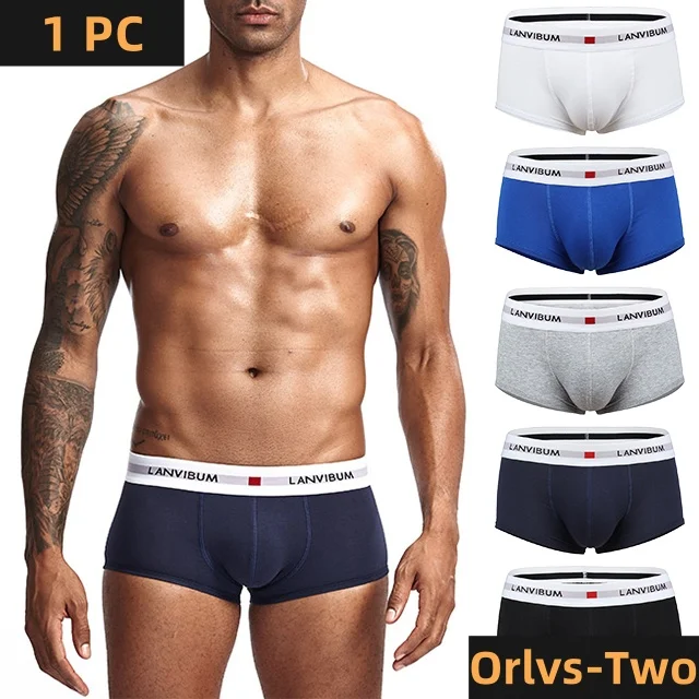 Lanvibum Herren unterwäsche Jugend u erhöhte niedrige Taille Baumwolle Viereck hose einfarbige große Herren Shorts