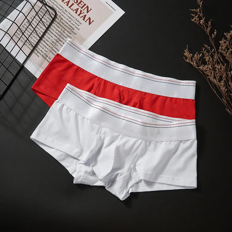 Sexy Bulge Pouch Underwear Cotton Boxer Briefs Men Sexy Mini Boxer Trunks Soft Lingerie Male Breathable Panties Shorts Knickers