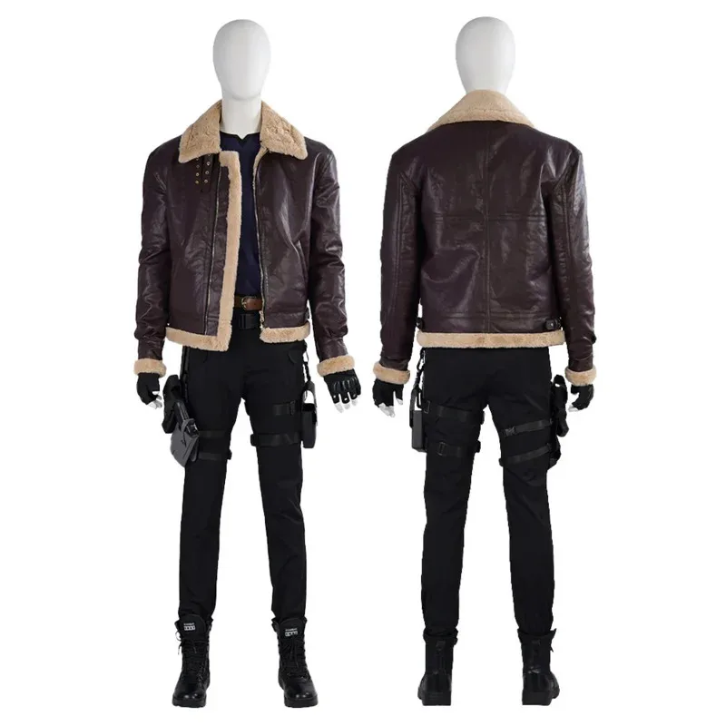 قمامة الدببة لعبة المقيم 4 تأثيري الشر زي عادية الشارع الشهير للرجل ليون هالوين الرجال الزي 2025 جديد