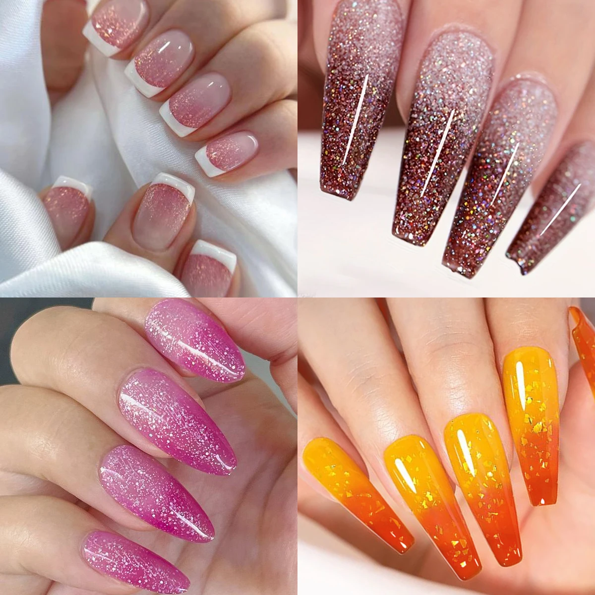 GAVY Smalto per unghie gel che cambia colore sensibile alla temperatura da 6 pezzi, liquido, con glitter, manicure a lunga durata, regalo perfetto