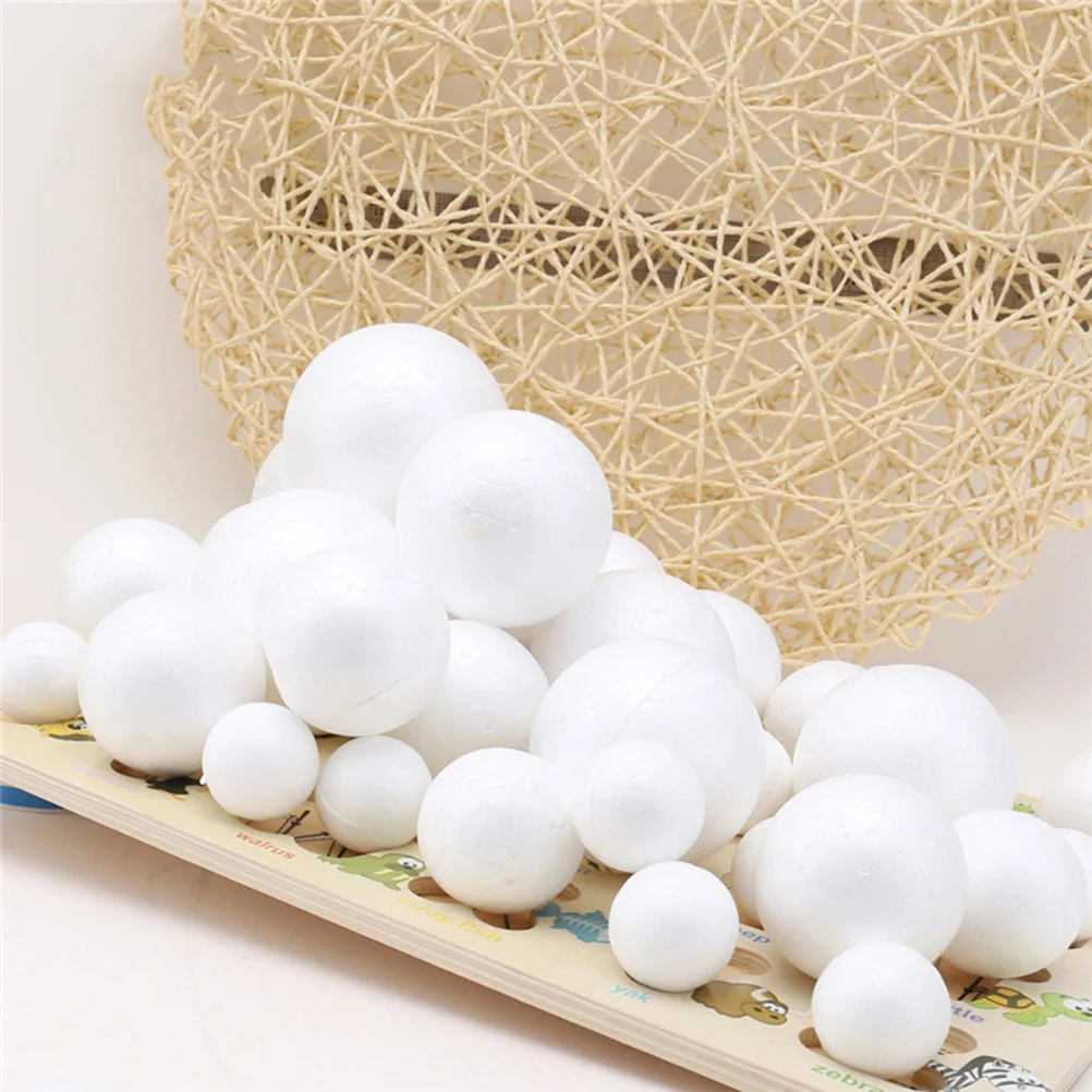 

60Pcs Foam Balls White DIY Christmas Tree Party Decoration Kids Craft Set Preschool Church Kindergarten Activities