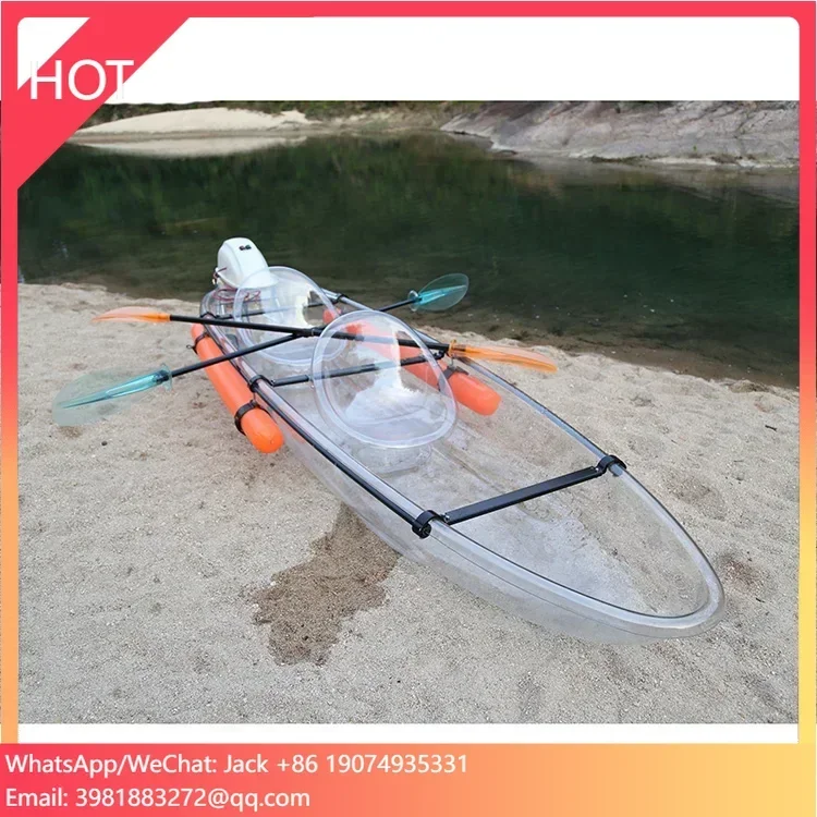 Six-Person Transparent Kayak Boat PC 6MM LLDPE Kayak Rowing Boat Clear Ocean Kayak Canoe For Touring