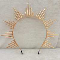 Sun Goddess Halo Crown - Renfaire Sunburst Spiked Headpiece for Women Renaissance Cosplay Costume