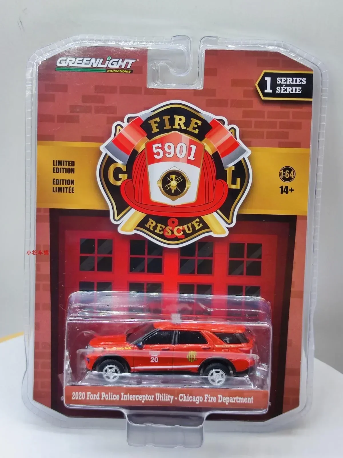 

1:64 2020 Ford Police Interceptor Utility-Chicago Fire Department литой автомобиль из металлического сплава модель автомобиля игрушки для детей подарок