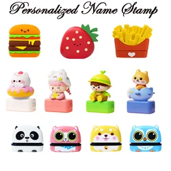 Personalized Name Stamp for Girl Boy Kingdergarden for Children Clothes Waterproof DIY Craft Professional Care Seal Gift Tape