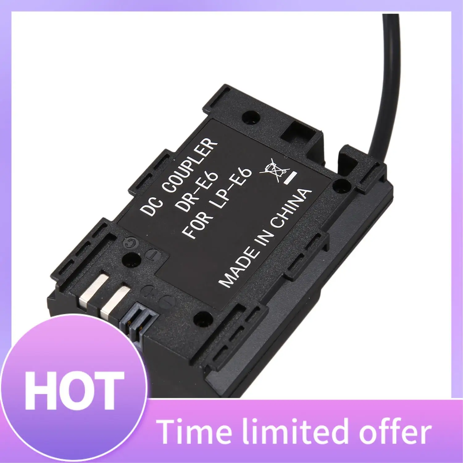 

ABFN-D-Tap To Lp-E6 Fully Decoded Dummy Battery Adapter With Reverse Polarity Protection For Canon 5D Ii/Iii/Iv 5Dsr 6D 6Dii 60D