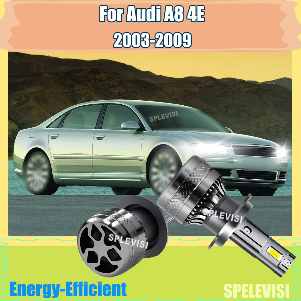

2x Newest Arrival 6000K IP68 Lamps Car Headlight Bulb Error-Free CANBUS Ready For Audi A8 4E 2003 2004 2005 2006 2007 2008 2009