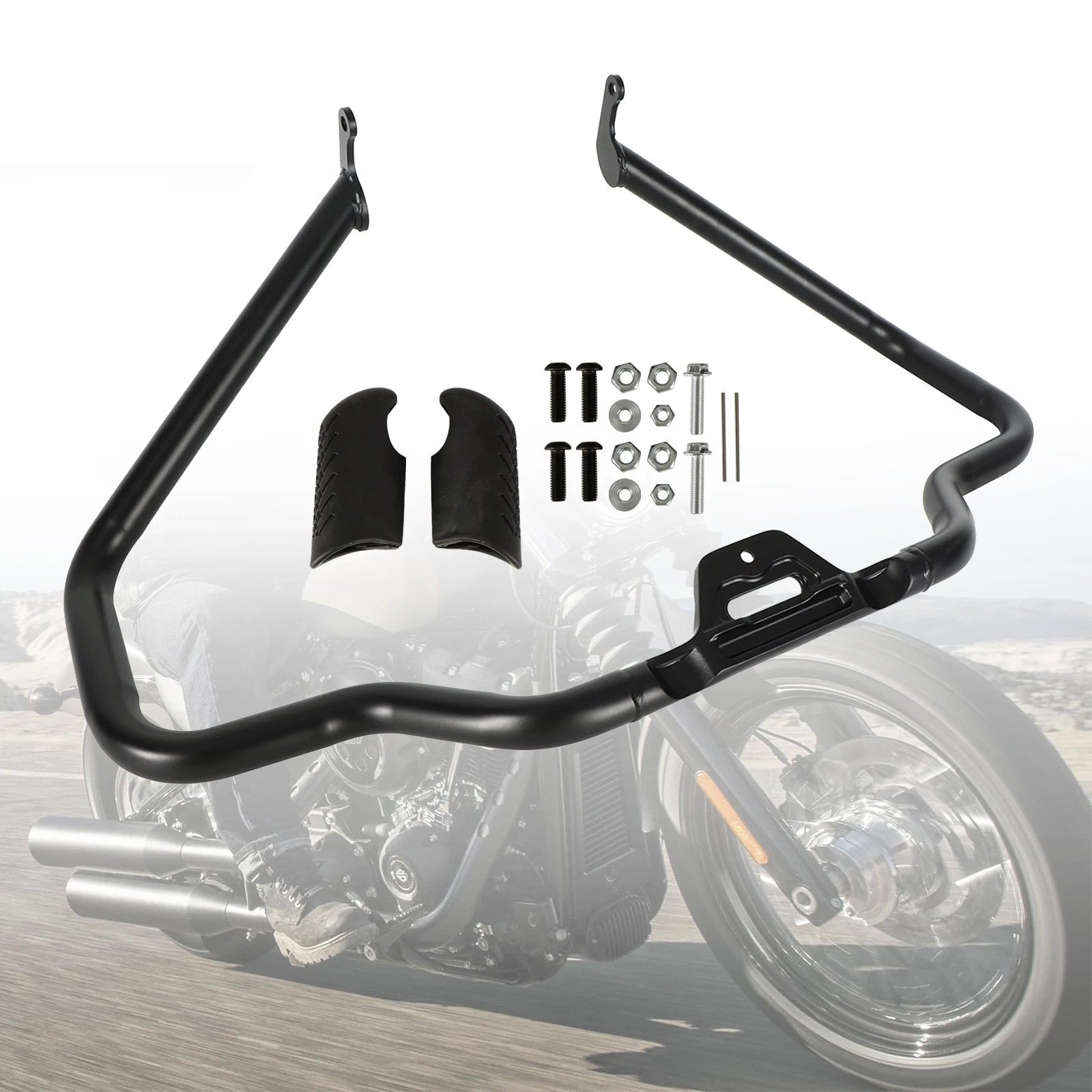 Topteng Engine Guard Crash Bar Frame Protector Bumper For Softail Fat Boy Heritage 18-23 Motorcycle Accessories