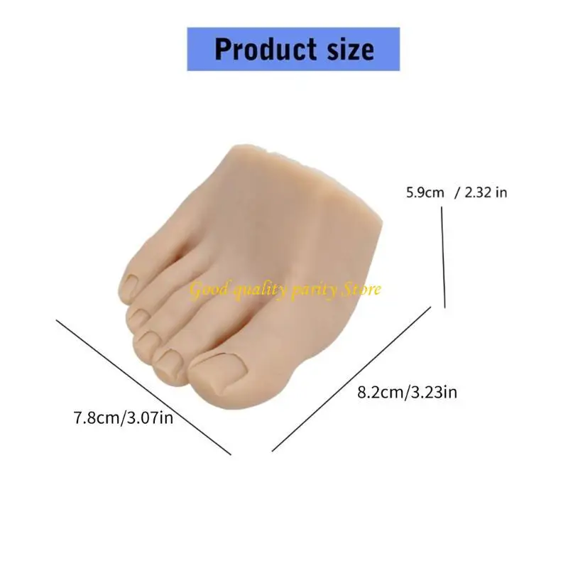 M4ya ฝึกรูปแบบเท้าปลอมเท้าปลอมซิลิโคนที่เคลื่อนย้ายได้สำหรับการฝึกอบรมศิลปะปลายเล็บ