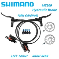 Original Shimano MT200 MTB bicicleta de montaña freno de disco hidráulico izquierdo delantero derecho trasero 145CM Rotor RT56 RT54 RT26 RT30 HS1 G3 160MM