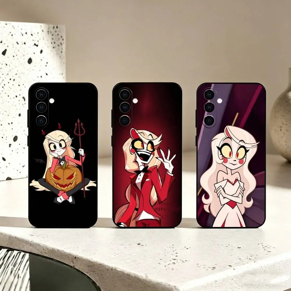 

H-Hazbin Charlie Morning star Phone Case Black Silicone Soft For Samsung Galaxy A73,A72,A71,A70,A53,A52,A51