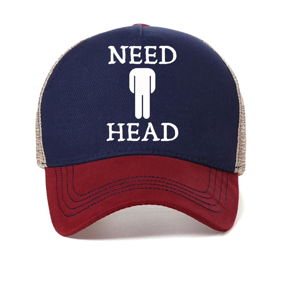 

Need Head: A Multi-color Printed baseball cap for Both Men and Women Sunscreen mesh Snapback Caps Summer Breathable sun hat