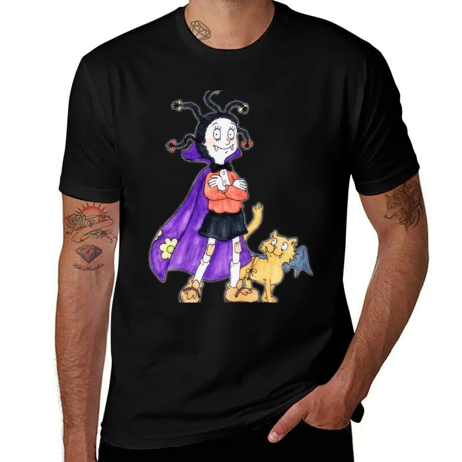 

Mona shirt tshirt anime tshirt Vampire t cotton T-Shirt man 100% the luxury