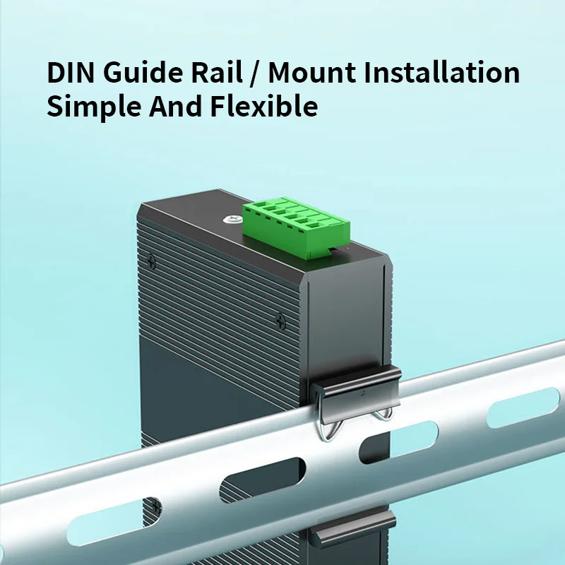 Industrial grade 1 optical 2 electrical port fiber optic transceiver SC/SFP rail switch DC12/24V