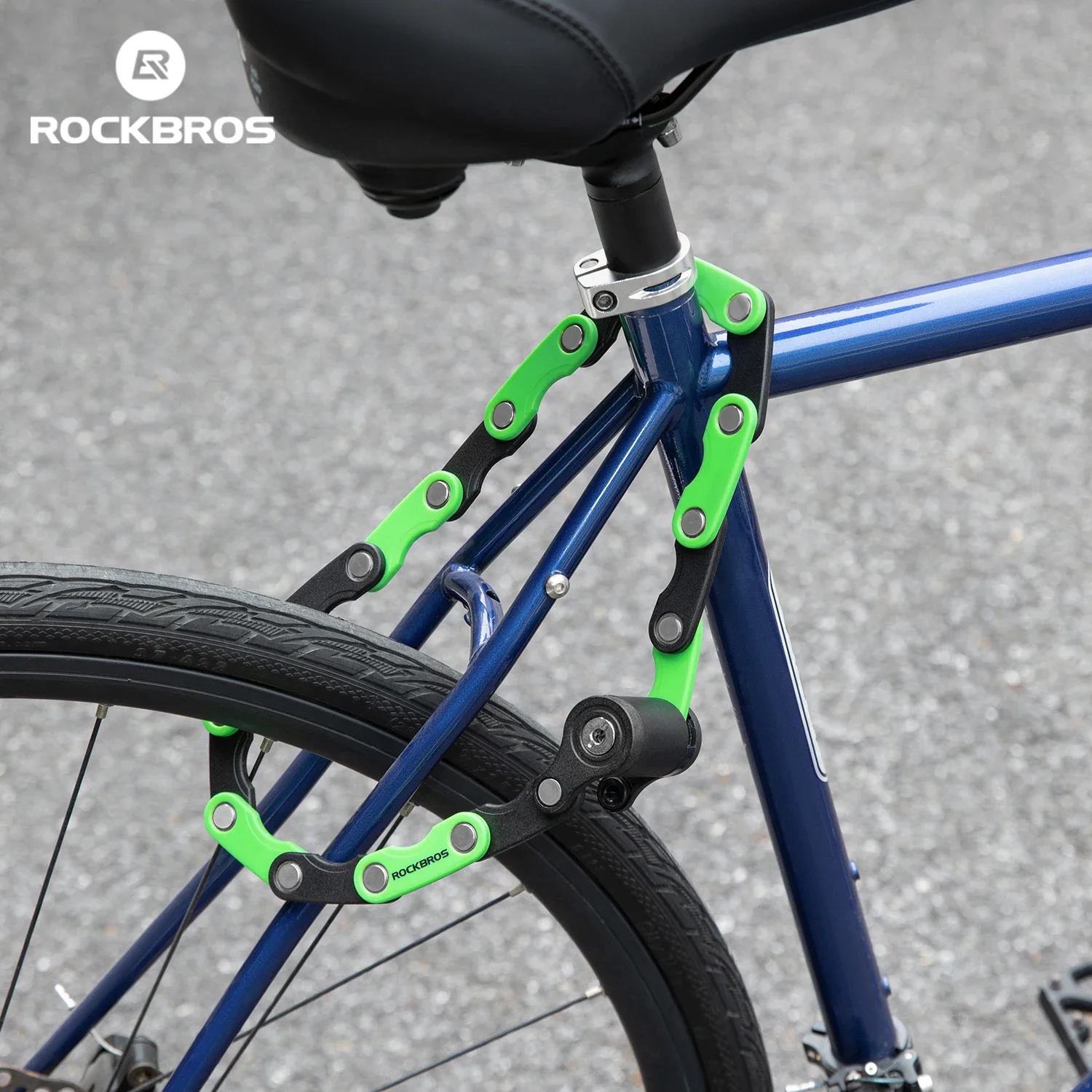 

ROCKBROS Foldable Bicycle Security Anti-theft Cycling Lock MTB Road Bike Thickened Rustproof Bike Lock Cycling Chain Lock
