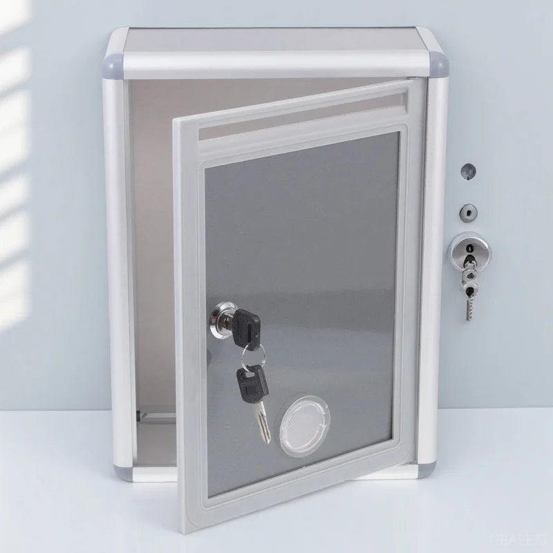 Metal Suggestion Box Lockable Letter Mail Storage Box Hanging Type for Office School Fundraising Donation Collection