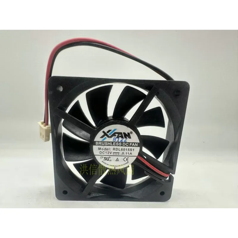 XFAN RDL6015S1 DC 12V 0.11A 60x60x15mm 2-Wire Server Cooling Fan