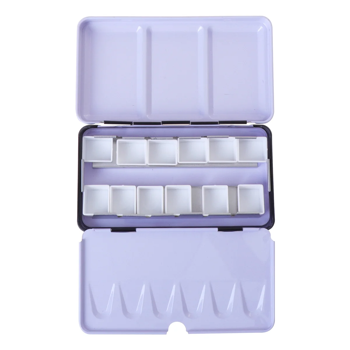 

Empty Iron Boxes Watercolor Subpackage Case Solid Pigment Storage Paint Case with 12 Paint Grids