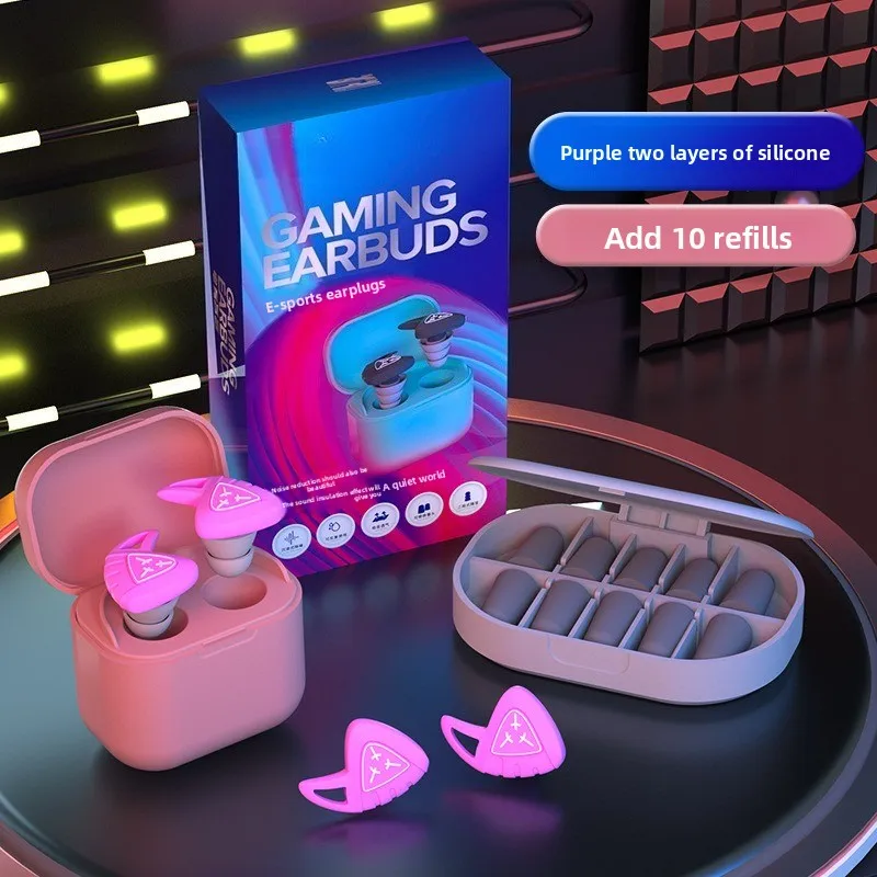 

Earplugs with Anti Noise, Sleep Learning Silicone Earplugs, Anti Snoring, Professional Noise Reduction, Strong Sound Insulation