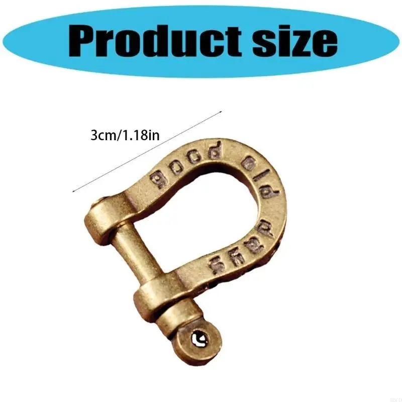 M6CD 5Pieces Brass Horse Shoe Clasps Metal Fasteners for Garment Bags Crafting DIY Replacement